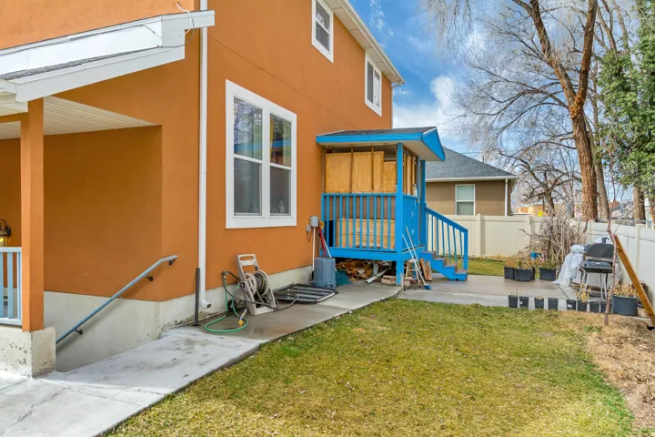 Orange stucco exterior