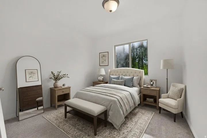 Virtually staged Second Bedroom