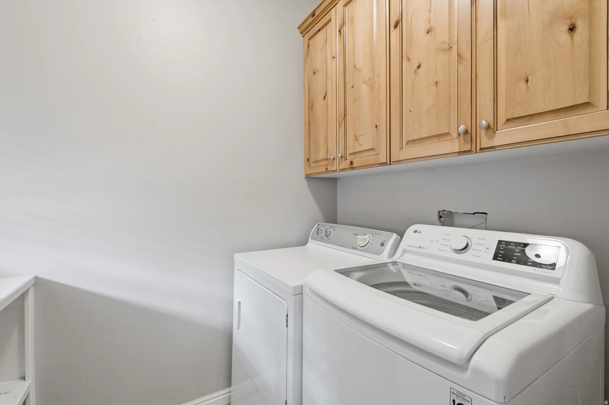 Built-in cabinetry with natural wood finish
