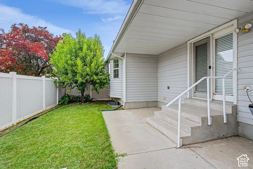 Rear concrete patio