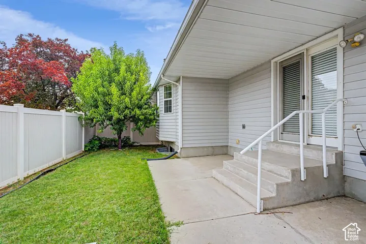 Rear concrete patio