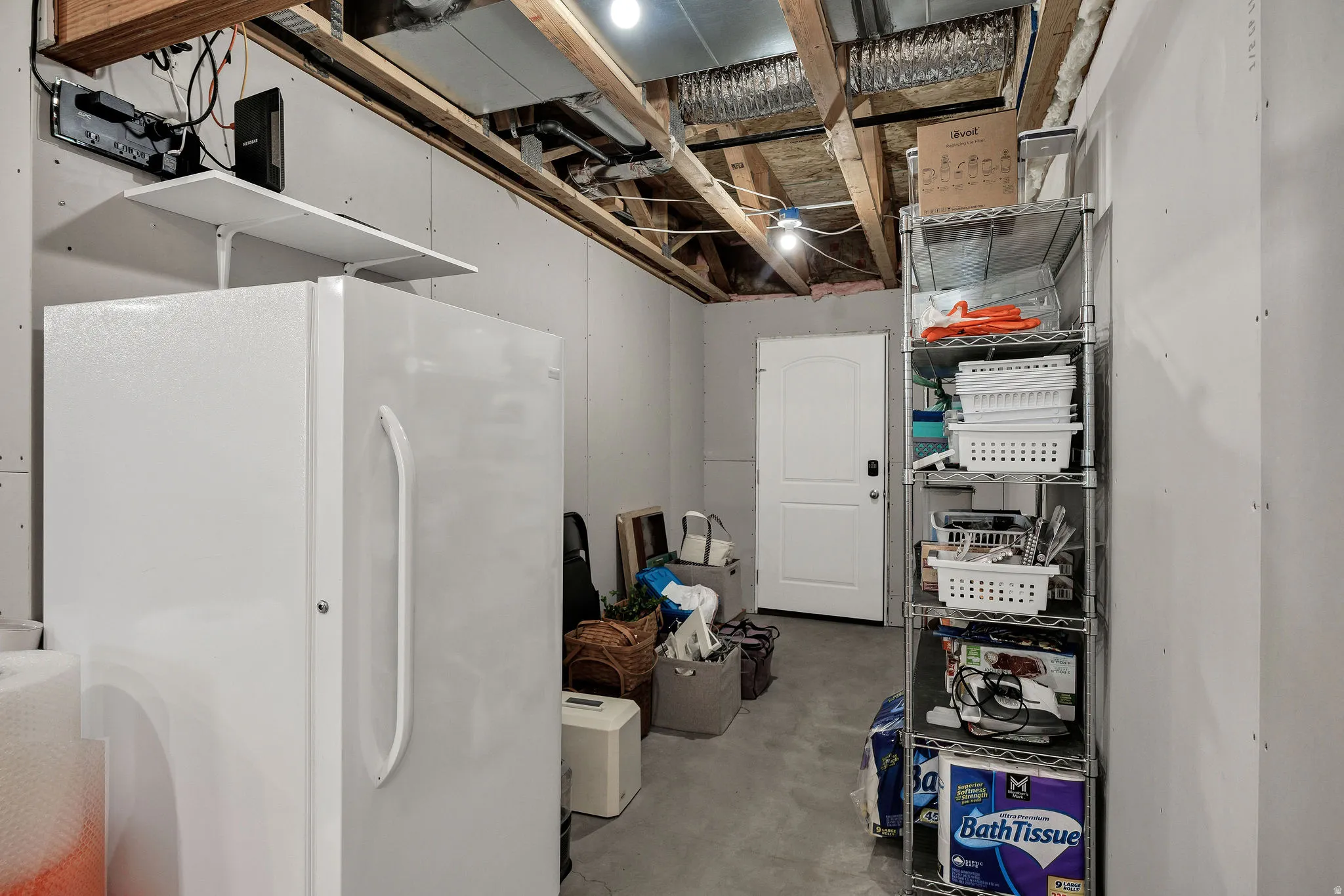 Storage in unfinished basement and cold storage entrance