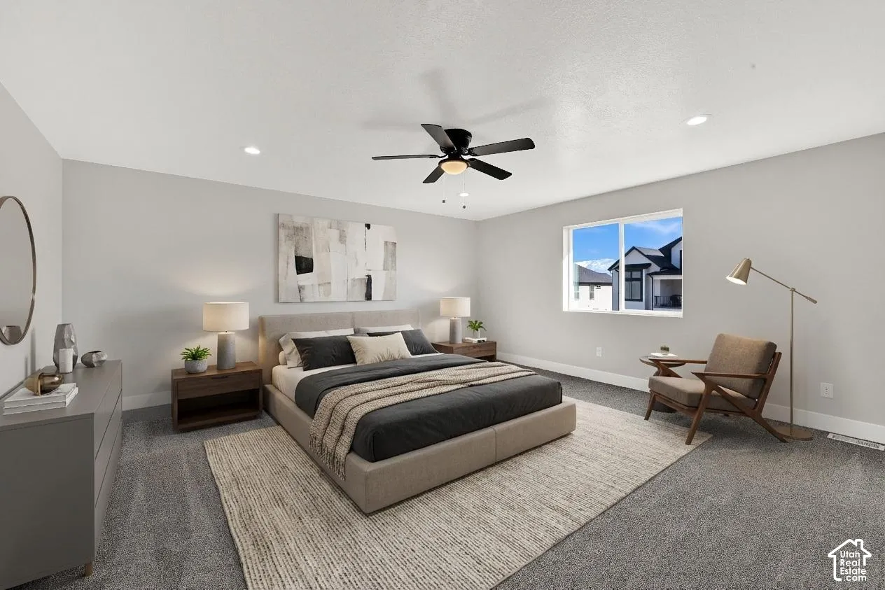 Primary bedroom is incredibly spacious and inviting. (virtually staged)