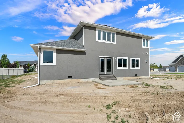 Stucco on the rear exterior is easy to maintain and gives the home an upscale finish.