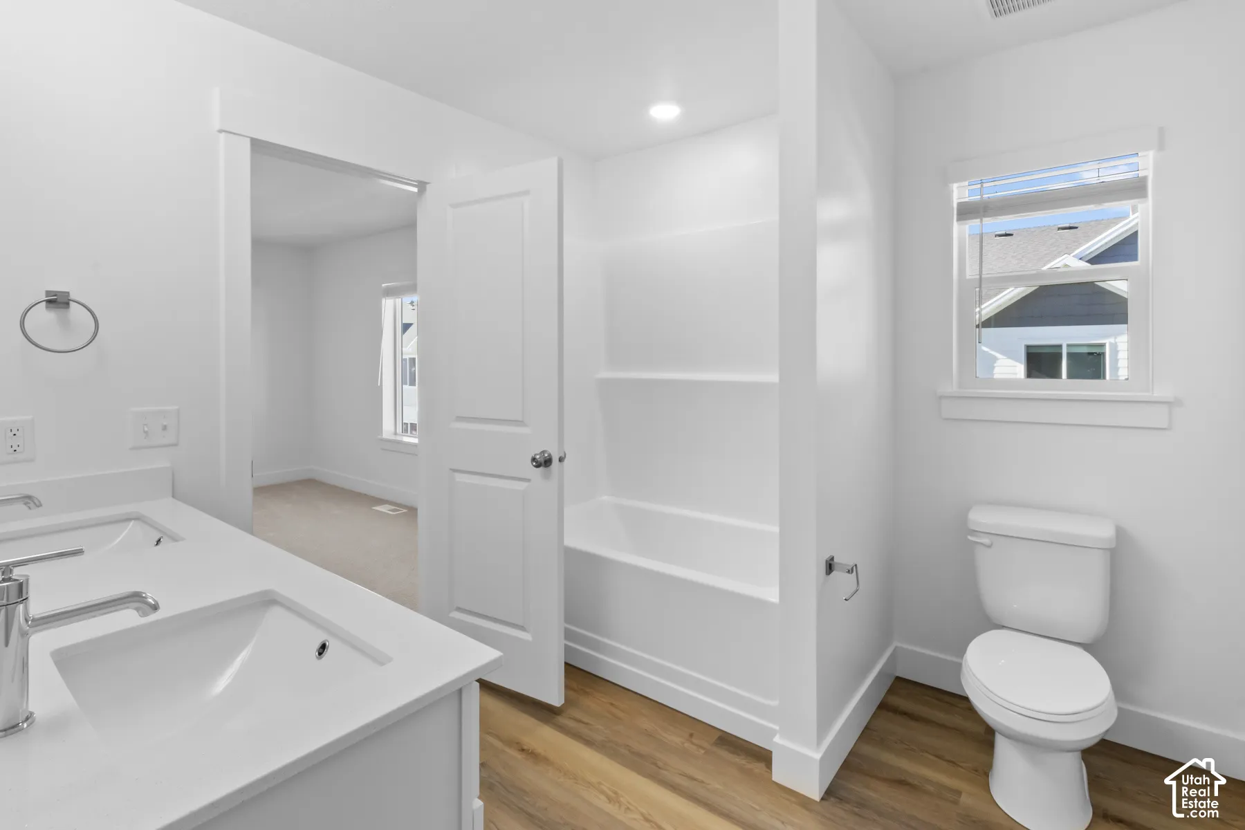 Primary bathroom will have single vanity sink and walk in shower