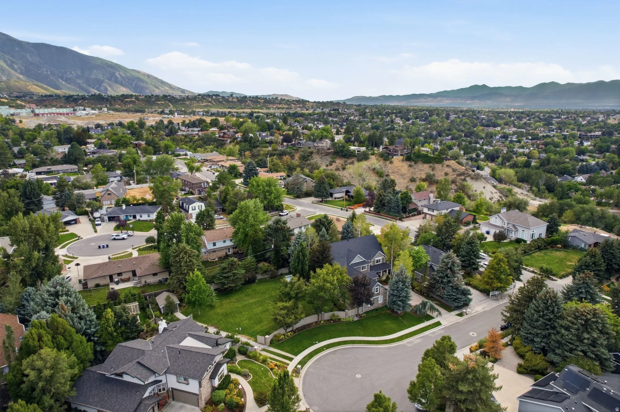 Lush, established neighborhood with mature trees and a variety of architectural styles
