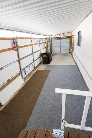 Attached 2 car tandem garage