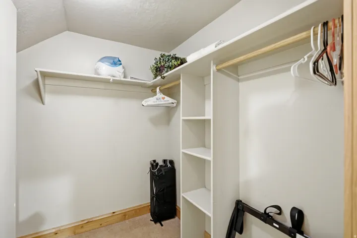 Built-in shelving, corner shelving unit, and hanging rods