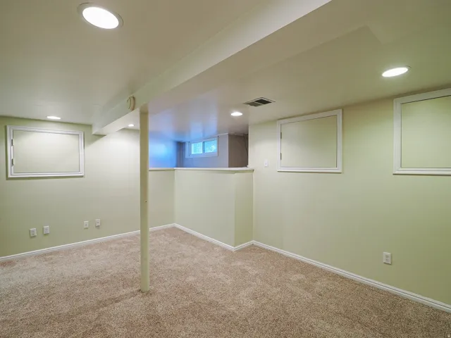 Basement bedroom.