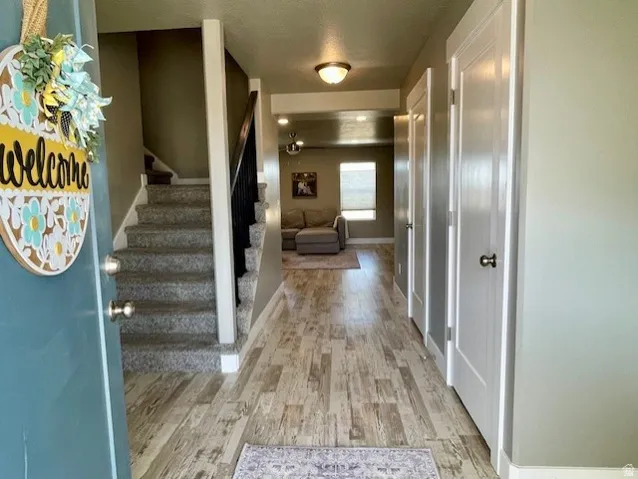 Wood-finish flooring throughout the main level