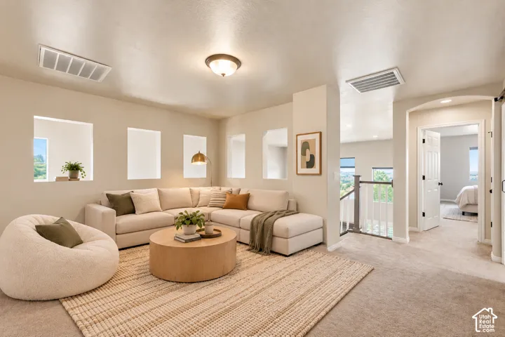 Virtually Staged. Loft area on second floor, partially open to downstairs creating an open feel.