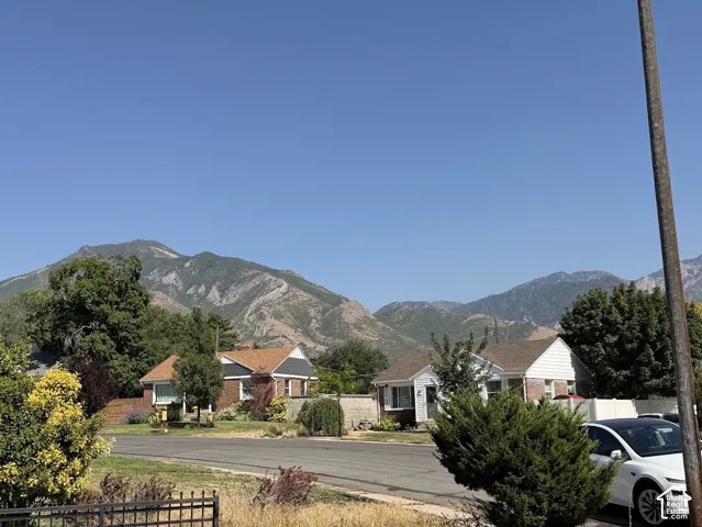 Mountain backdrop with established residential properties