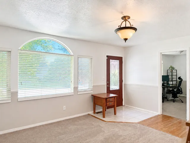Entryway- front door leading into living  room