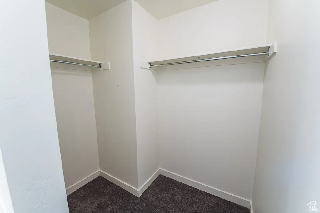 White walls with integrated shelving and hanging rods