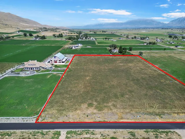 Expansive undeveloped land parcel with mountain backdrop