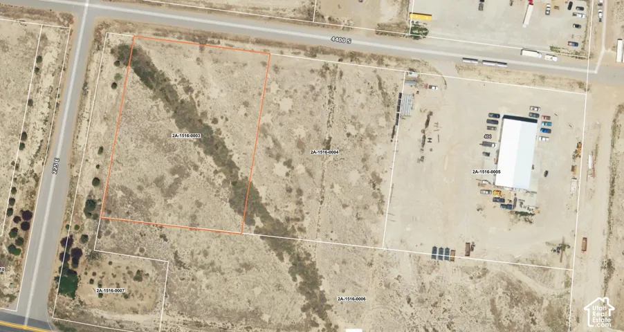 Aerial Map. Showing the property boundaries and surrounding parcels