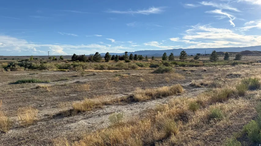 Expansive land offering a wide-open landscape, distant mountain ranges, and scattered trees