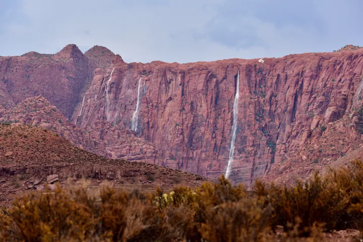 View of Hellhole canyon waterfalls from the front patio