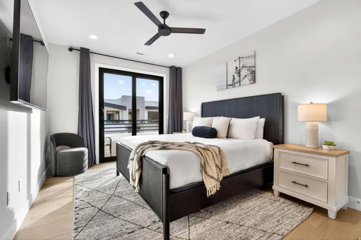 Recessed lighting and a ceiling fan