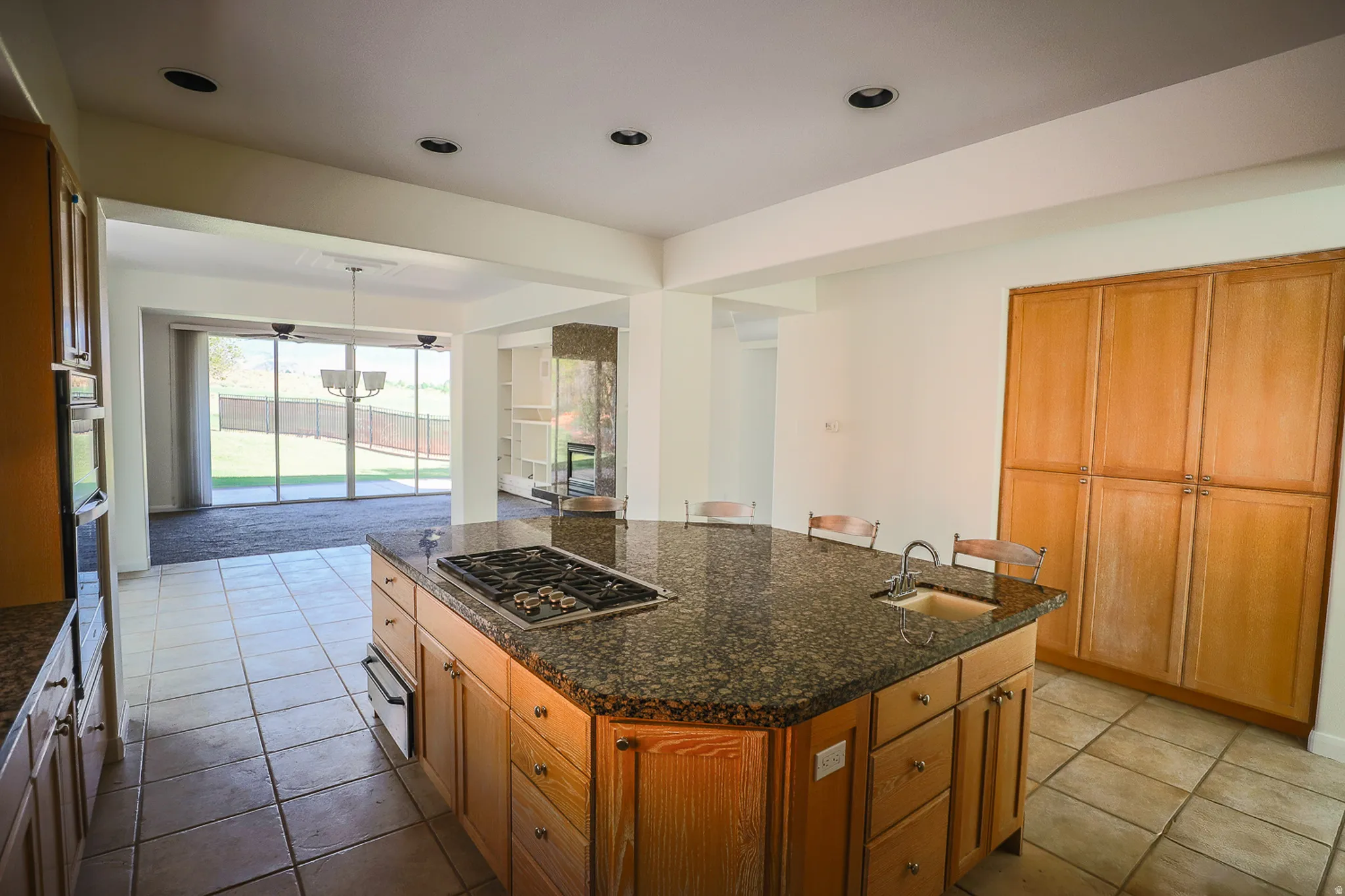 Kitchen with with built in cook top (Pre-leasing photo)