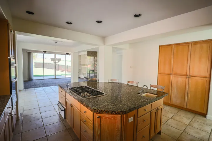 Kitchen with with built in cook top (Pre-leasing photo)