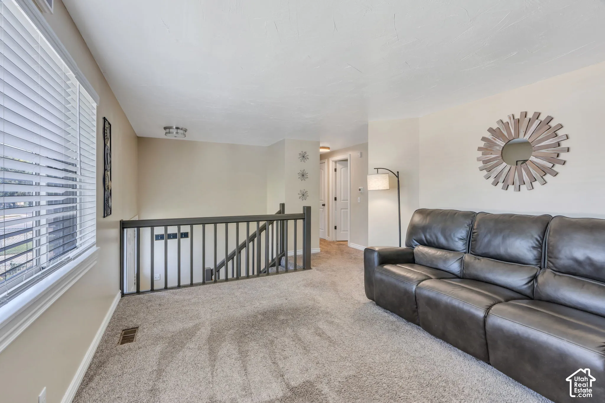 Spacious gathering area with room to relax and entertain.