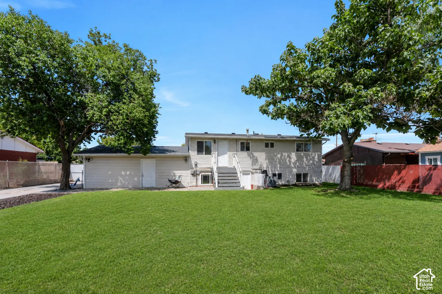 Spacious backyard provides an incredible amount of room to enjoy the outdoors.