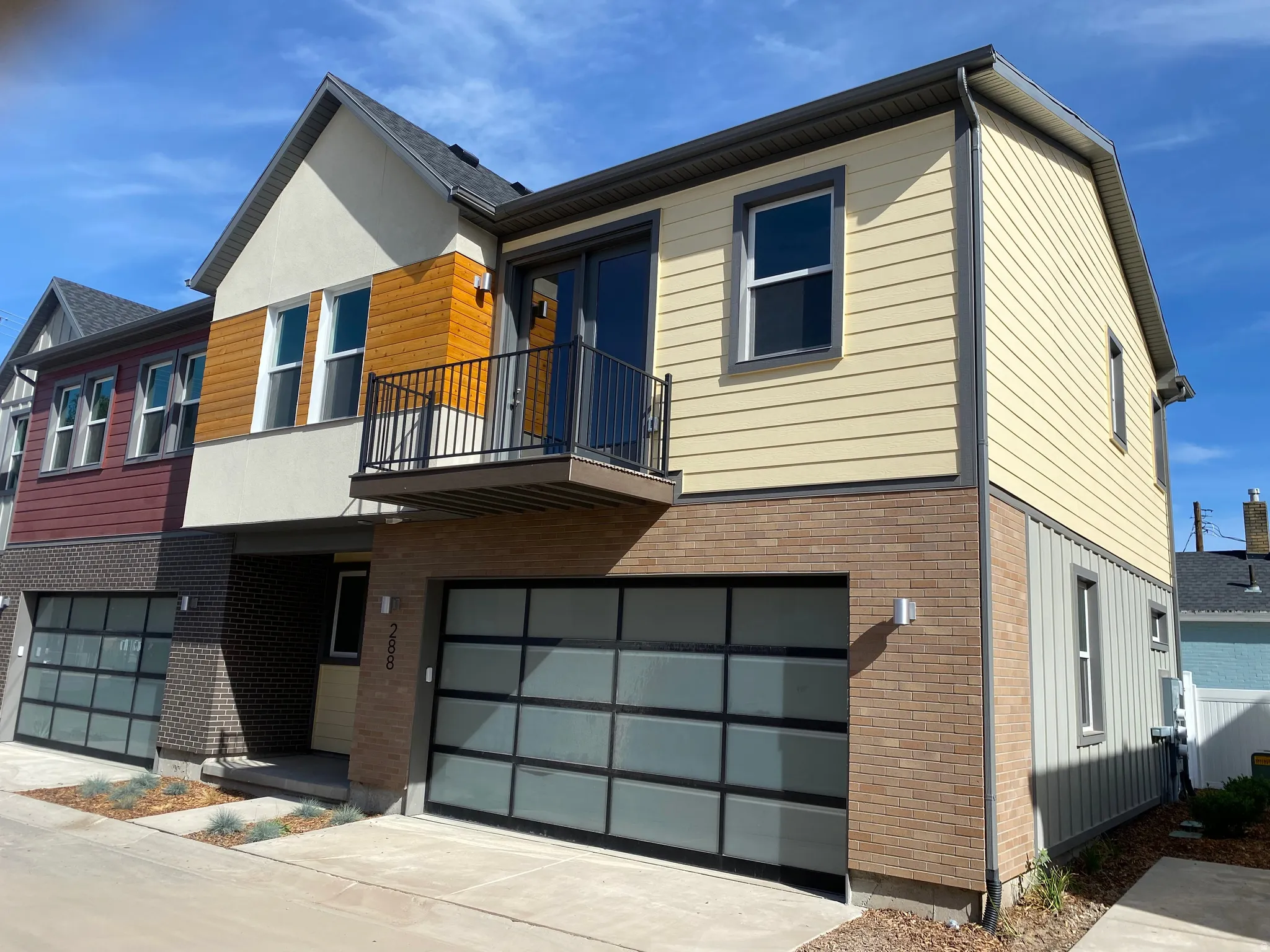 stunning modern exterior when an enclosed 2 car garage! Unheard of in this area!!!
