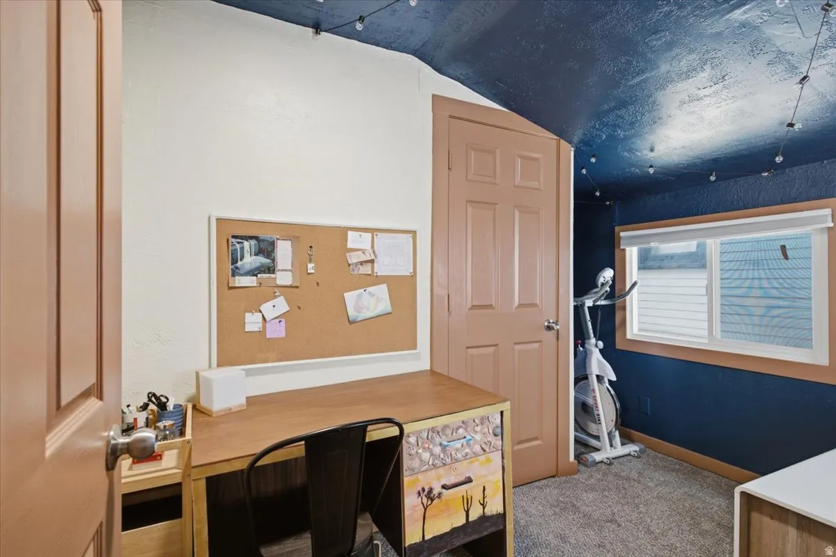 Entry to bedroom one. Kind of long and narrow.