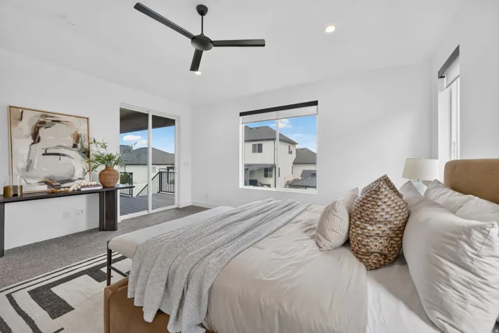 White walls with recessed lighting