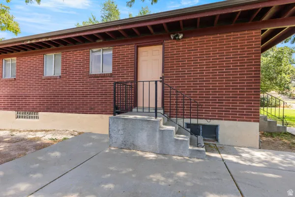 Brick exterior with multiple windows