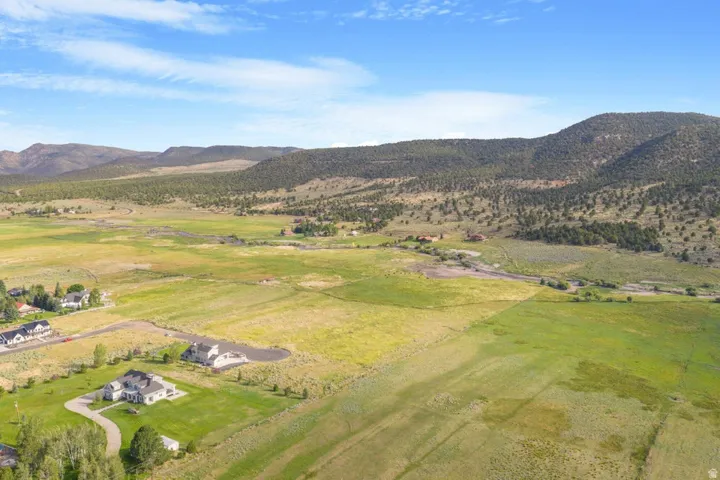 Expansive undeveloped land featuring a mountain backdrop, scattered trees, and natural ground cover