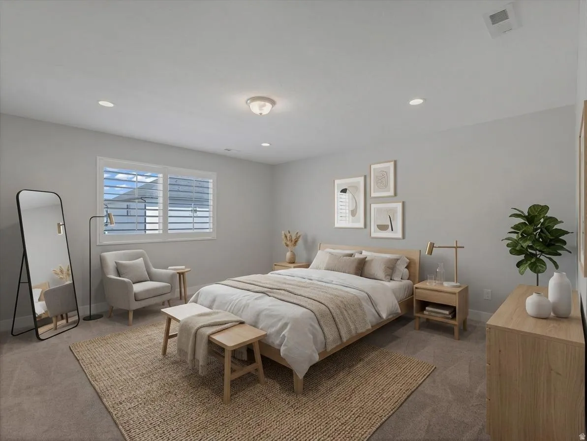 Virtually Staged Primary Bedroom