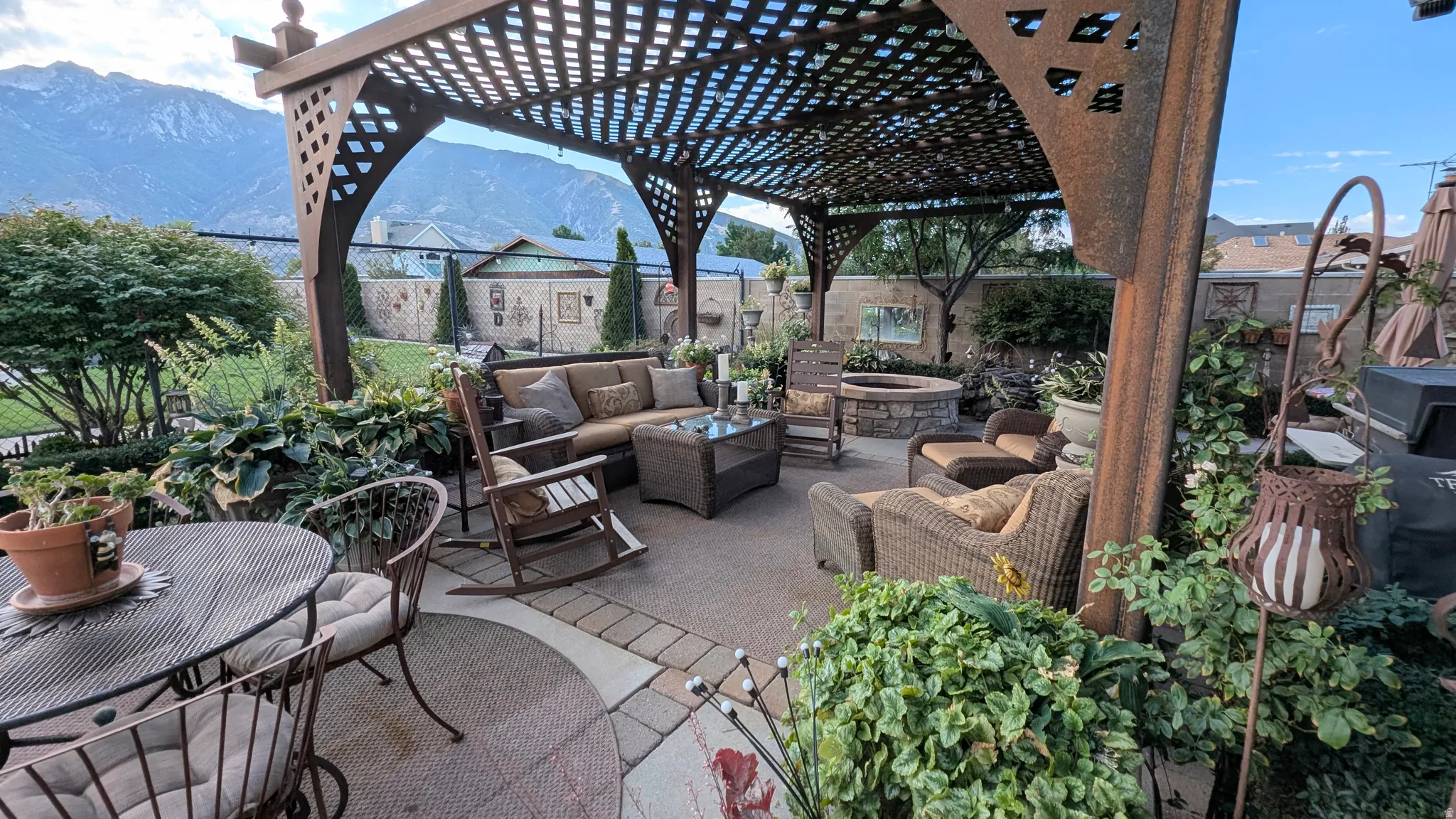 Back of home--covered patio