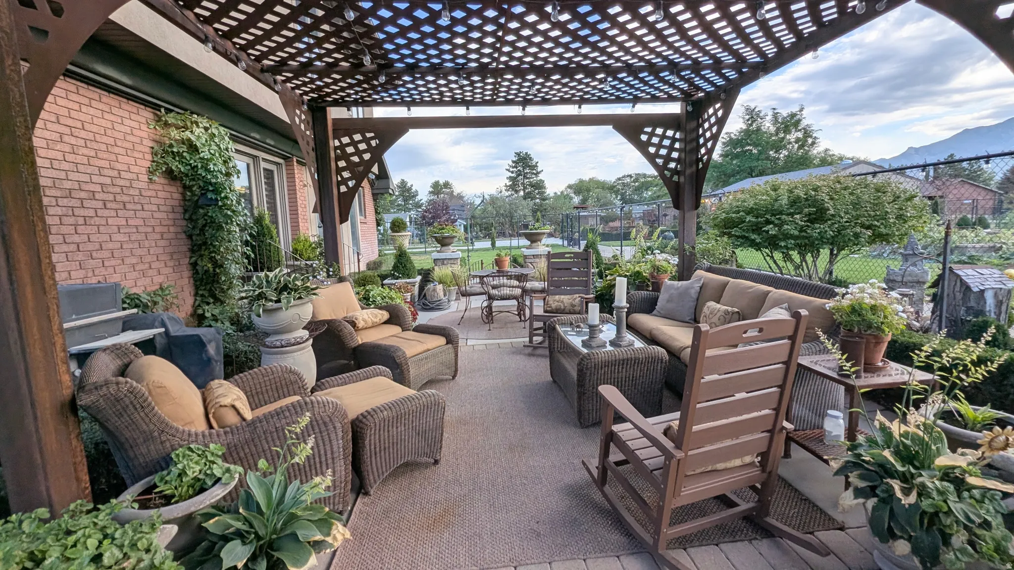 Back of home--covered patio