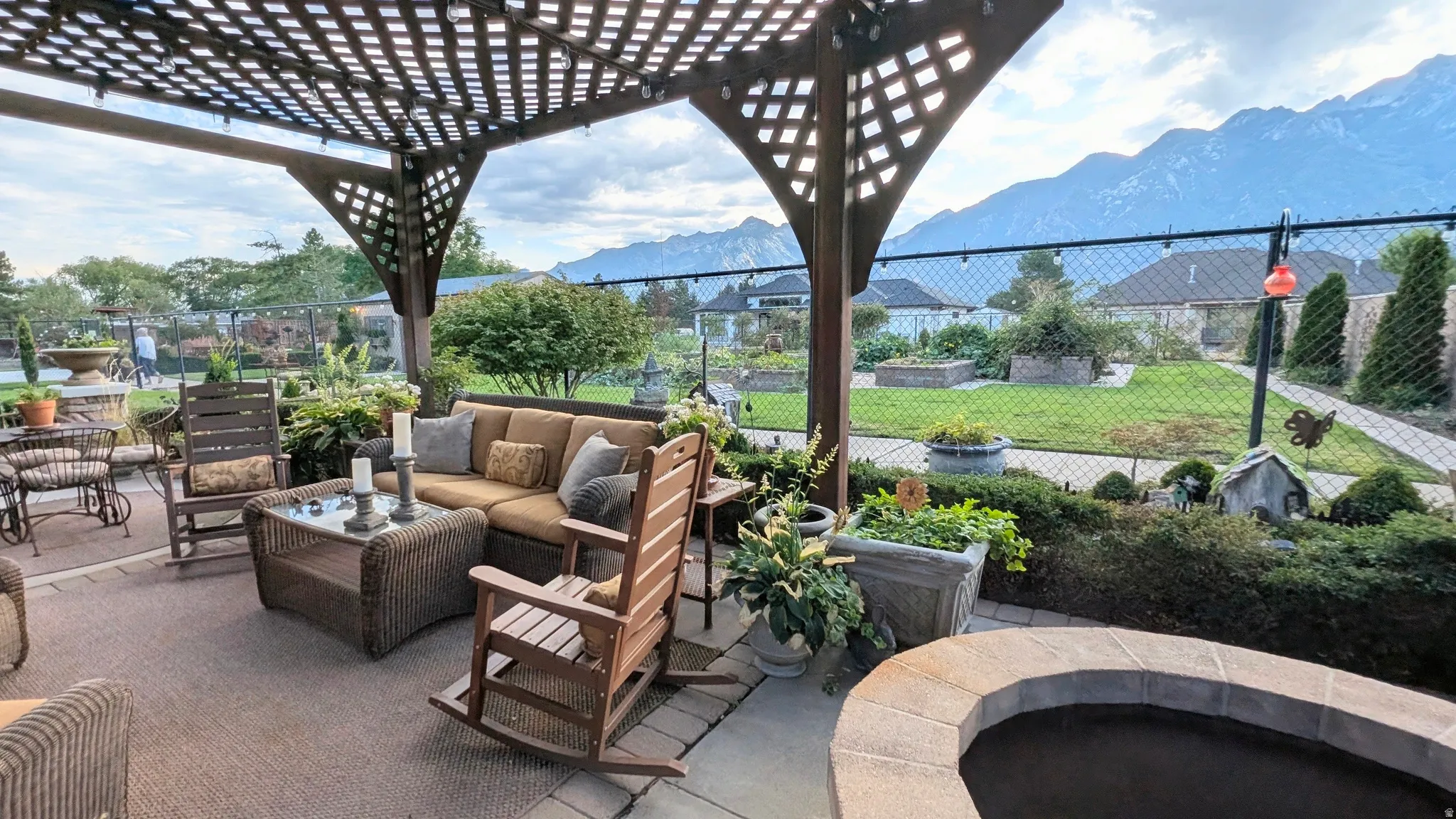 Back of home--covered patio