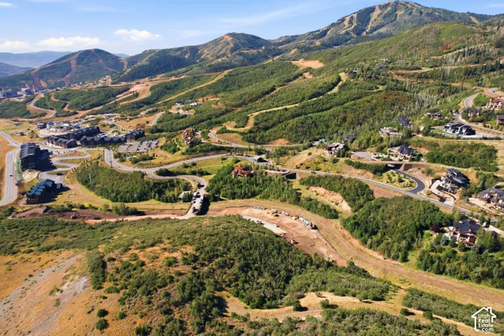 Expansive mountain landscape with diverse foliage and developed roads