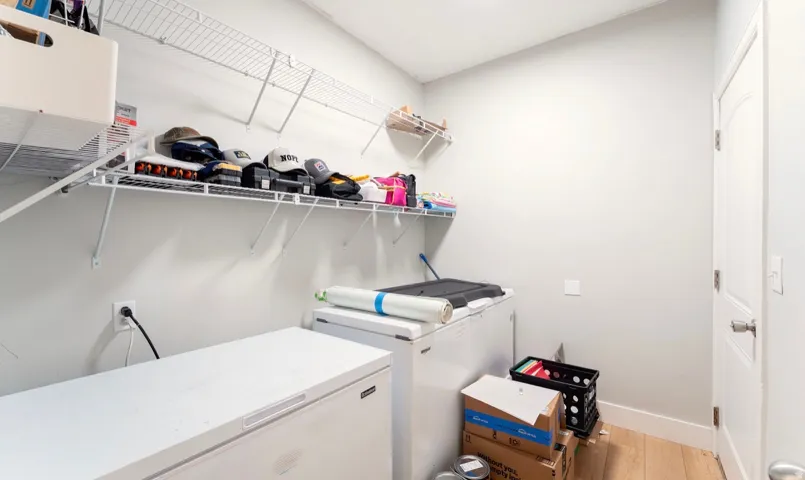 White walls featuring wire shelving