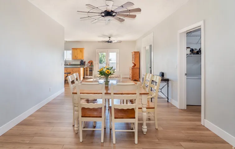 Wood-finish flooring throughout