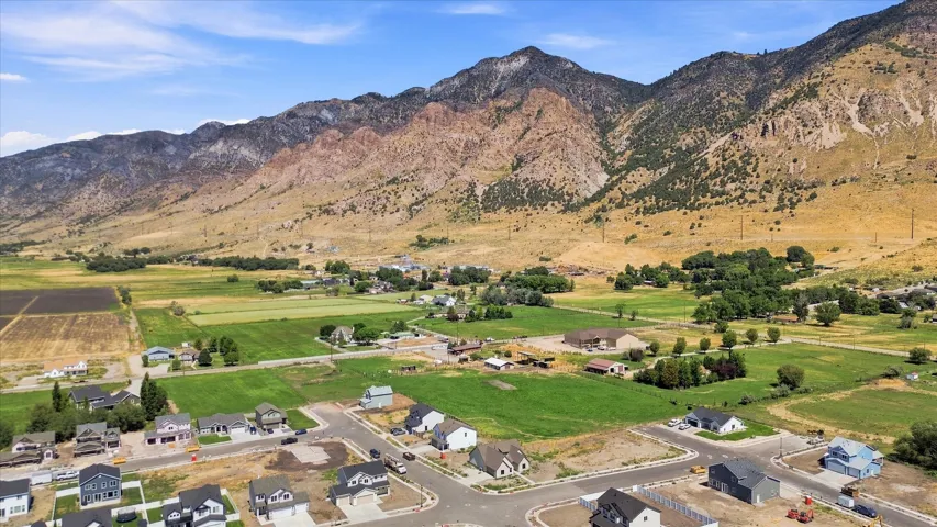 Mountain scenery with a developing residential area