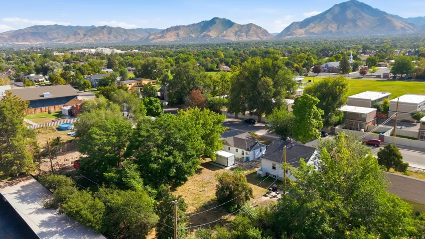 Mountain backdrop with expansive green spaces and established residential architecture