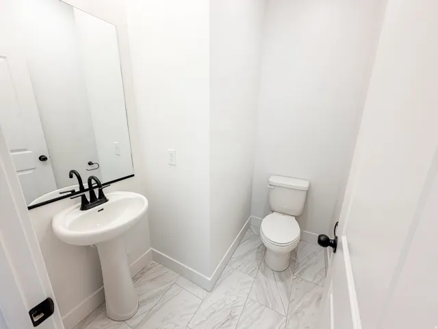 Half bath on the main floor