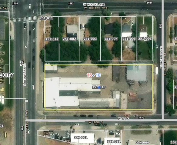 Plat Map. Illustrating the property's boundaries, surrounding streets, and parcel numbers