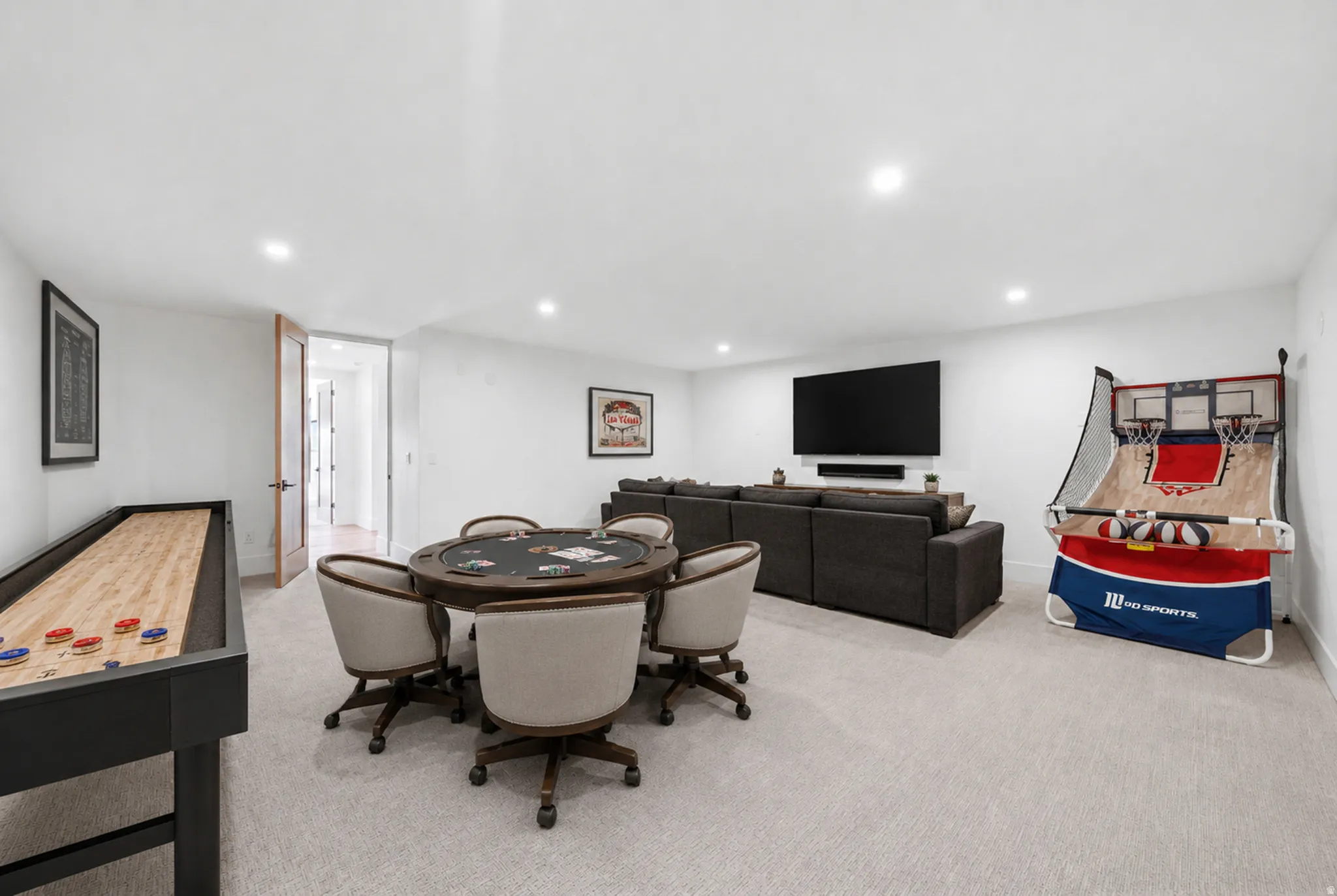 Virtual Staging Flex Room as Game Room