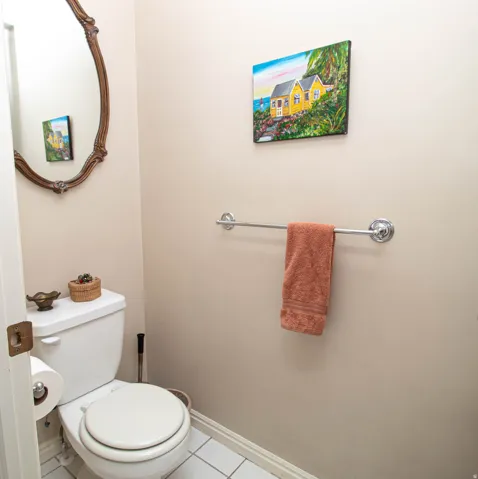 White tile flooring