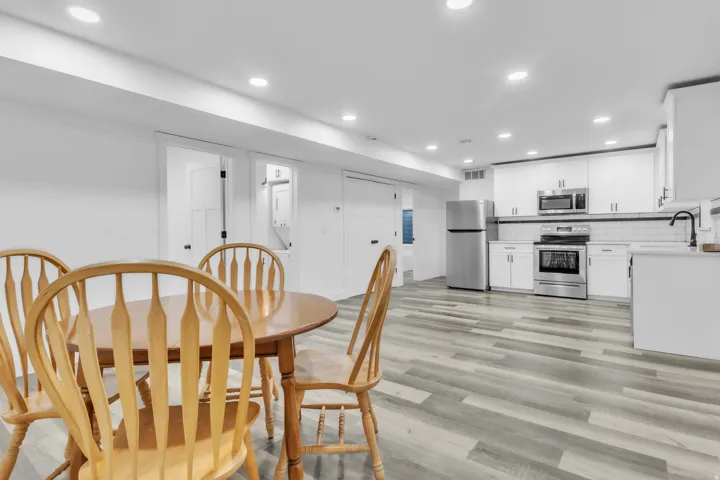 Unit B kitchen/dining/living room