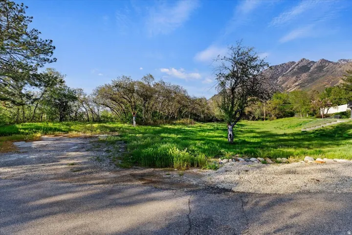 Secluded homesite with mature trees and Wasatch Mountain views.