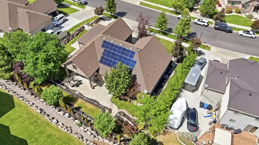 Solar panels on roof