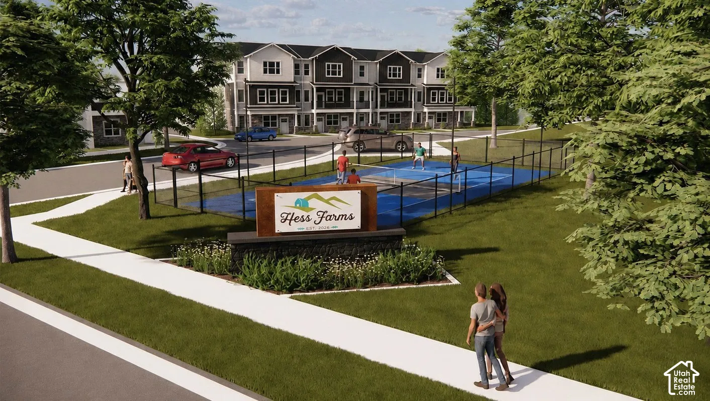 Rendering of the pickle ball court at Hess Farms in beautiful Farmington, Utah.