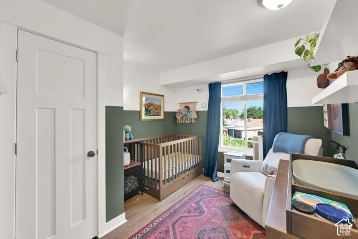 Wood-finish flooring throughout